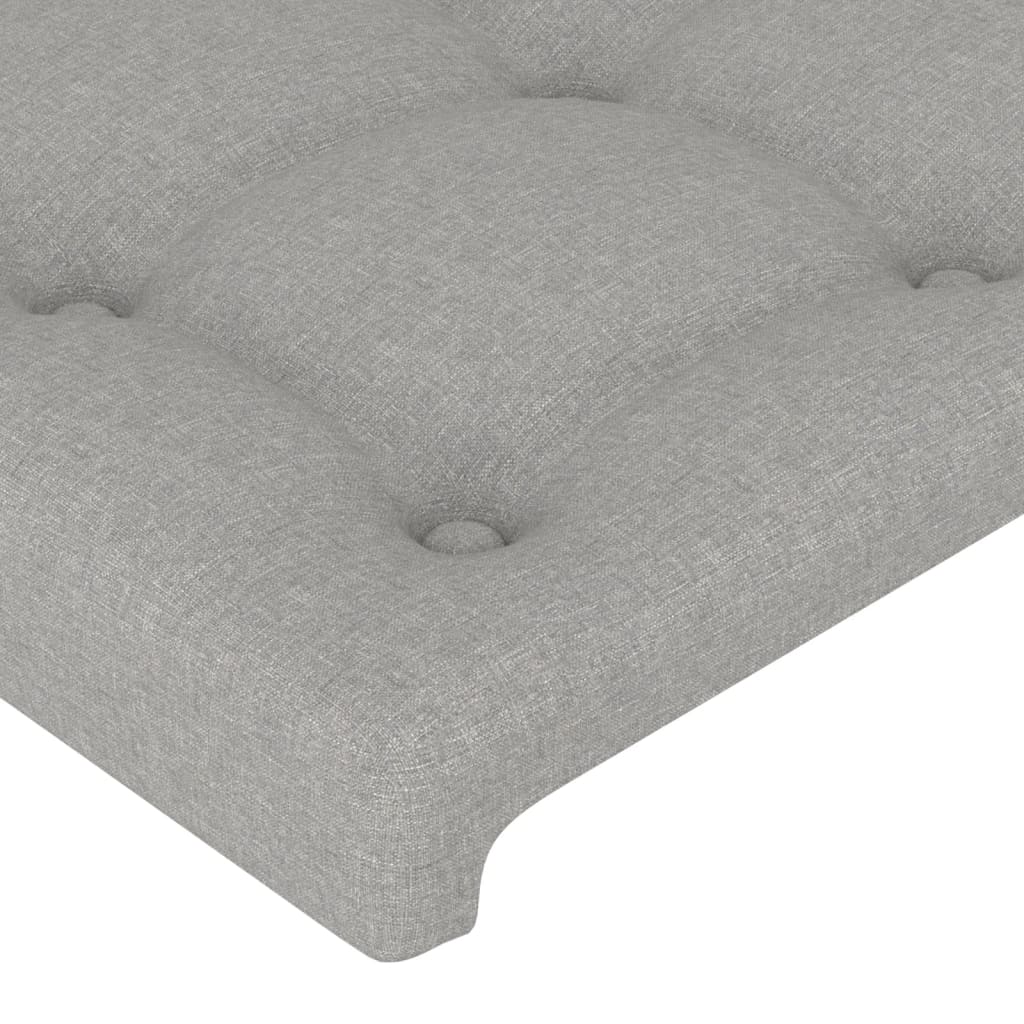 Kopfteil mit Ohren Hellgrau 83x23x78/88 cm Stoff
